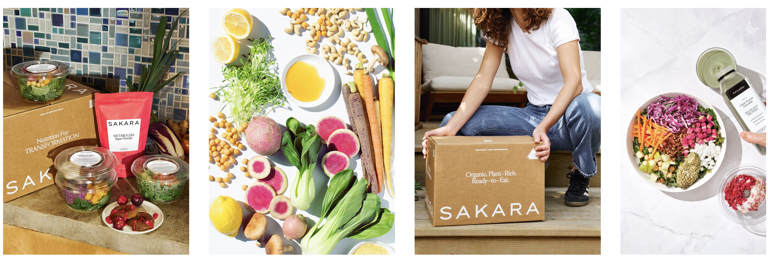 Mother’s Day Sakara Organic Meal Plan box with fresh ingredients, perfect healthy gift for moms.