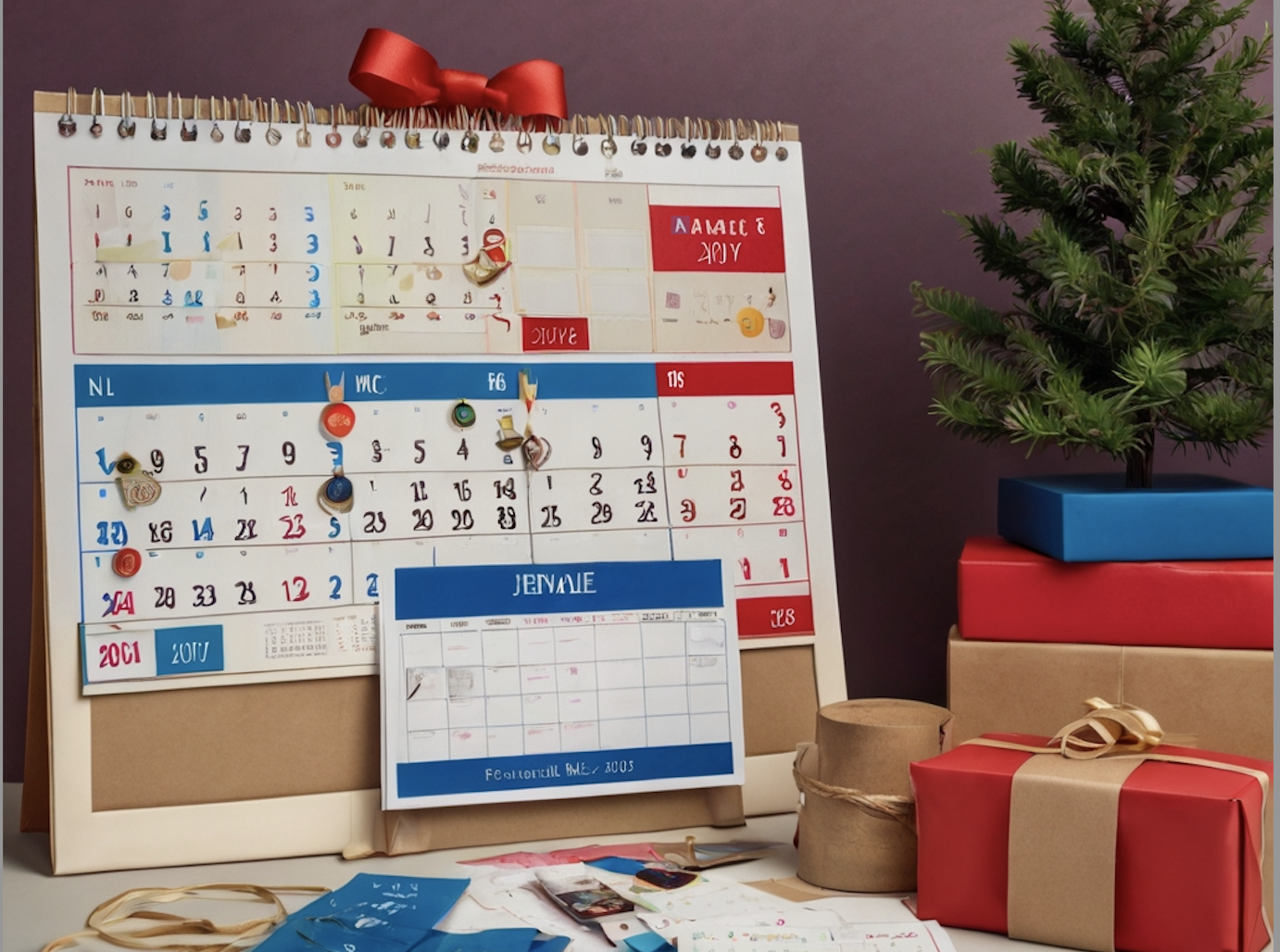 Calendar showing seasonal deals and discounts throughout the year